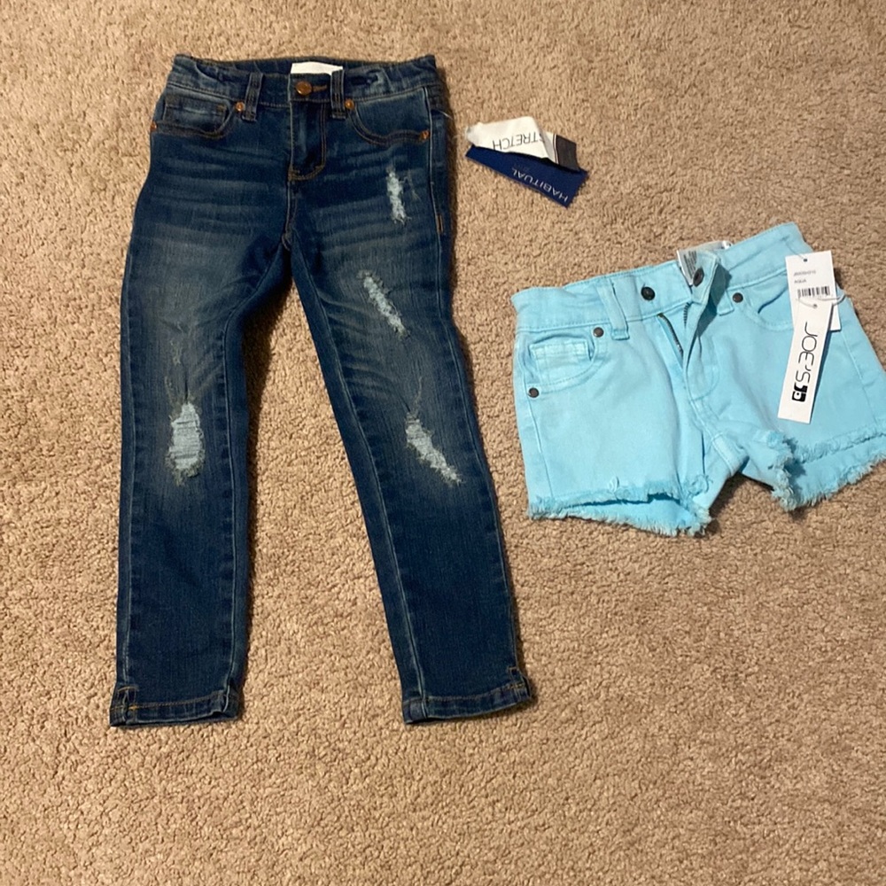 Girls denim jeans and shorts